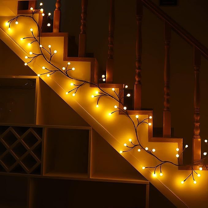 Cross-border LED flexable lámpara de rama lámpara de ratán lámpara de ambiente de habitación lámpara decorativa de pared lámpara de estilo lámpara de árbol pic 7