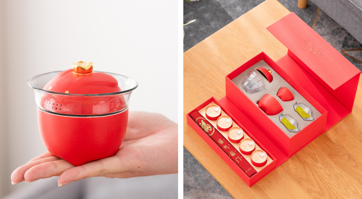 2023沏一杯茶中秋商务礼品福满中秋礼盒一壶两杯送礼佳品详情3