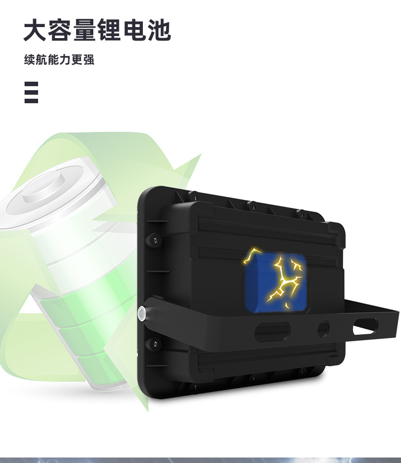 塑料款LED投光灯强光超亮防水室外投射球场户外照明灯高亮泛光灯详情10