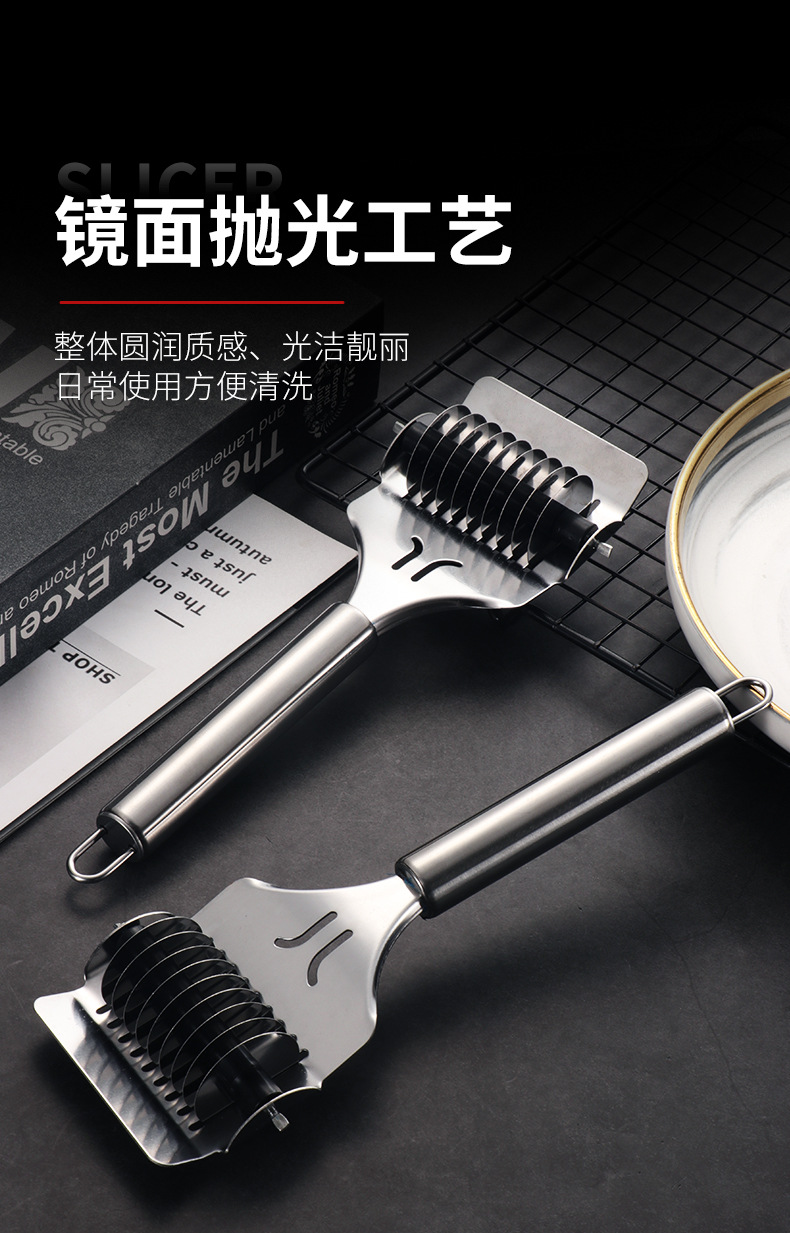 Stainless steel hand-made noodle cutting tools, noodle cutter, manual noodle machine, new household rolling noodle knife, cutting noodle knife pic 8