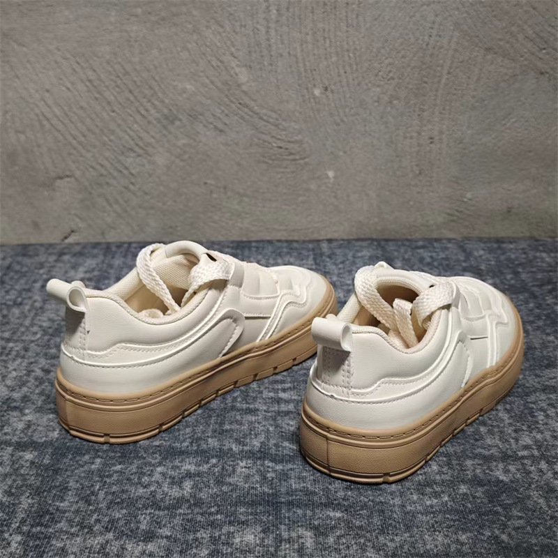 配裙子小白鞋女2024新款透气女鞋chic鞋子休闲厚底板鞋百搭H1378详情9