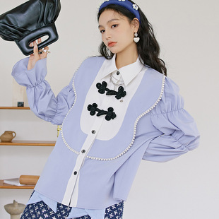 2022春新款复古英伦风不对称军绿色西装外套宽松垫肩西服女AS023详情11