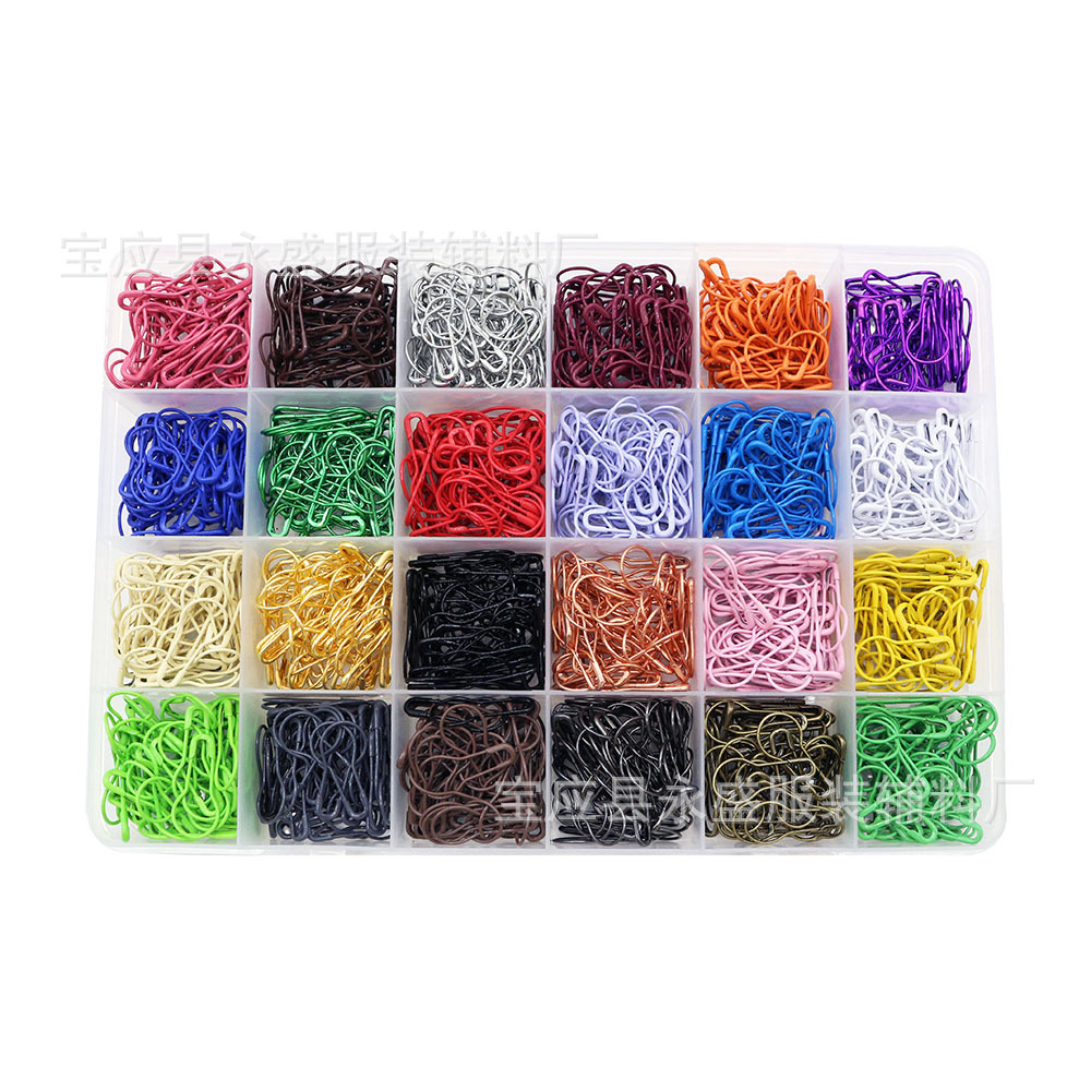 亚马逊新款24色葫芦别针1200枚彩色服装吊牌灯泡型别针厂家批发详情4