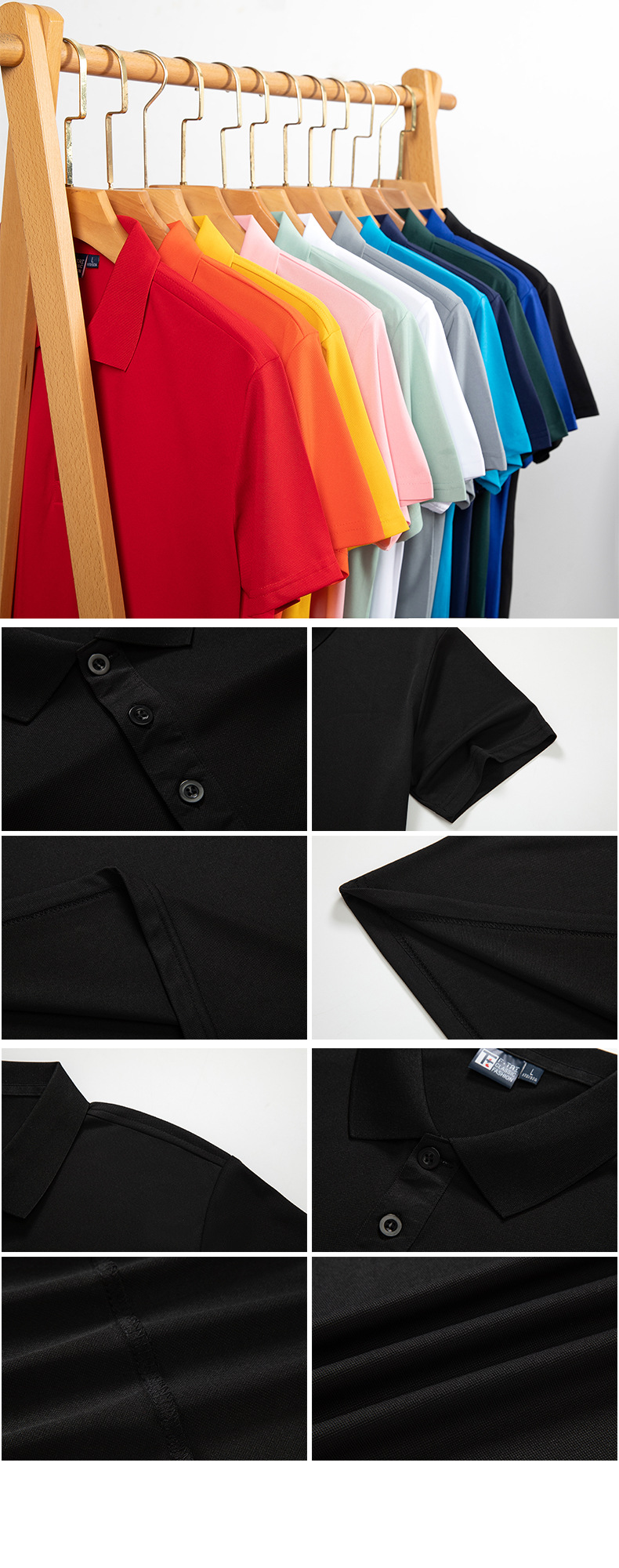 男士polo衫定制纯棉企业广告文化T恤翻领工作服短袖工衣印logo夏详情10