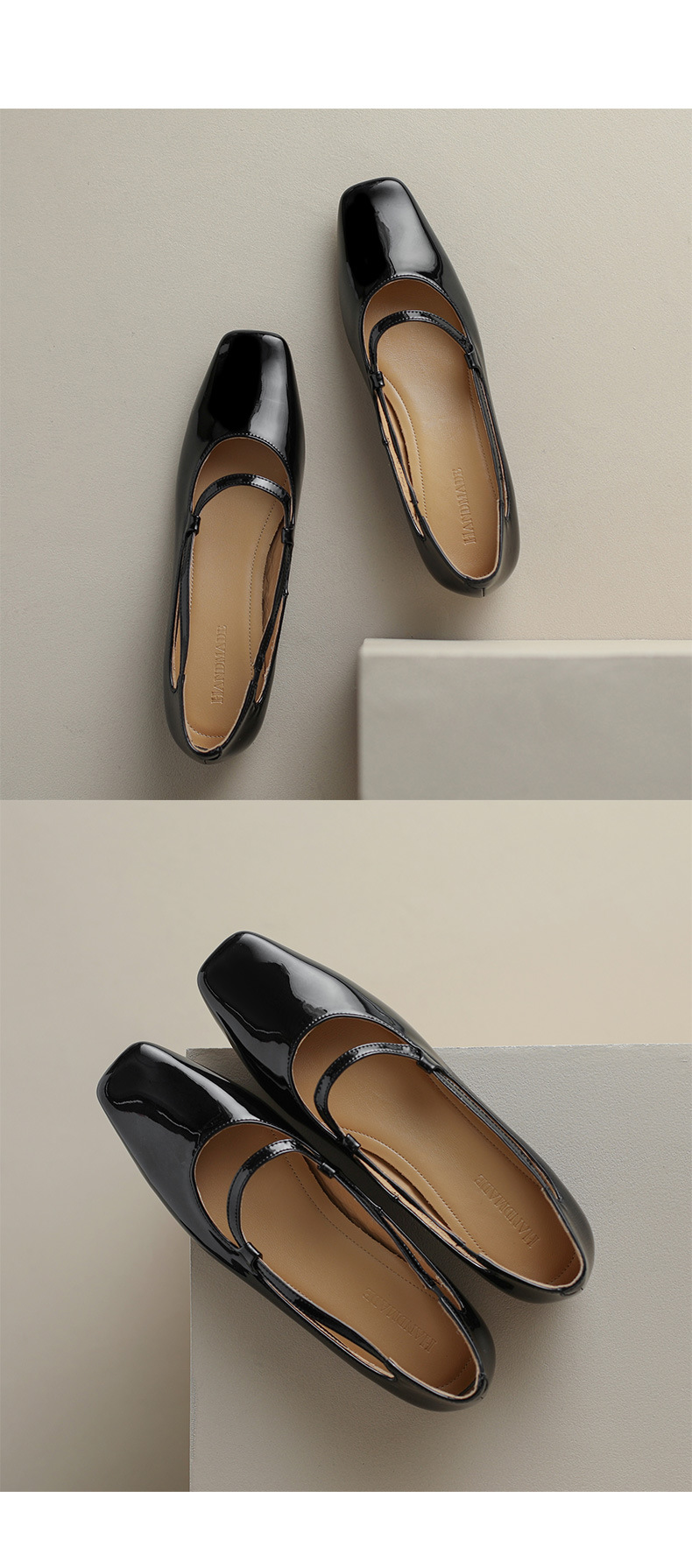 New Spring and summer one-strap flat shoes, simple golden sheepskin, shallow-mouthed, chanel-style, for ladies with square toe single shoes pic 21