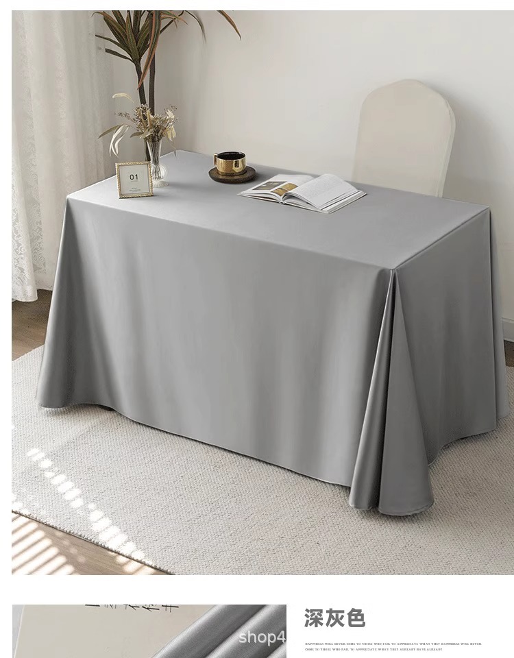 会议室桌布长方形酒店餐桌台布办公室签到台摆摊地推广告桌布定制详情21