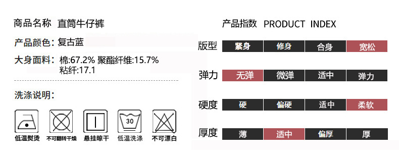 High-waisted straight-leg jeans for women, Spring 2023 new style, loose, slimming, drape, retro and nostalgic, floor-length wide-leg pants pic 13