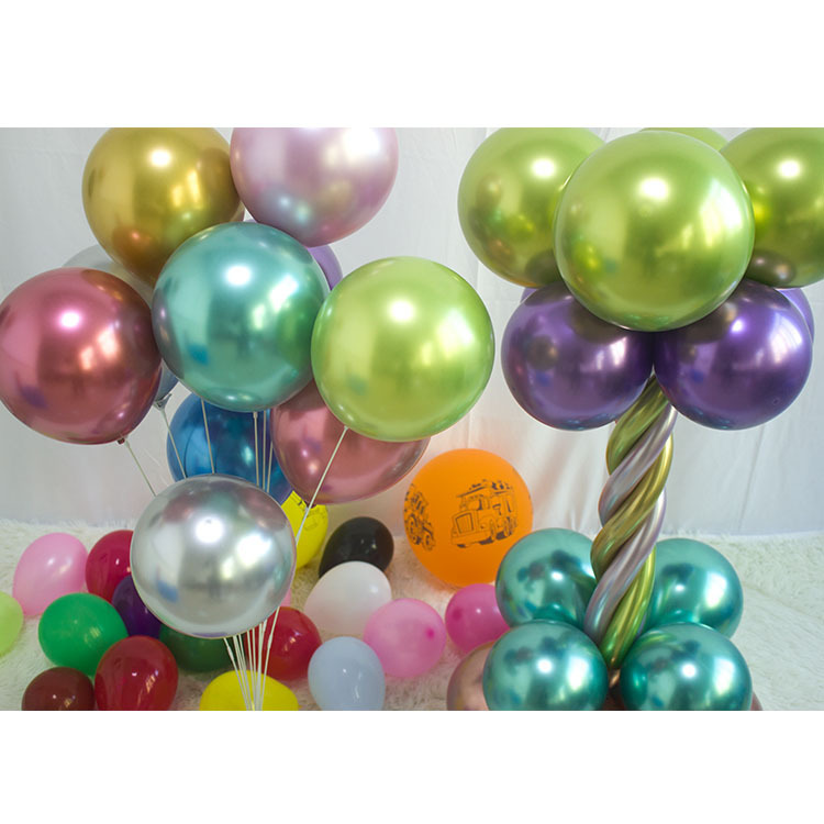 Cross-border new latex metal birthday and New Year party decoration balloons, 5-inch, 10-inch and 12-inch advertising wedding room balloons pic 4