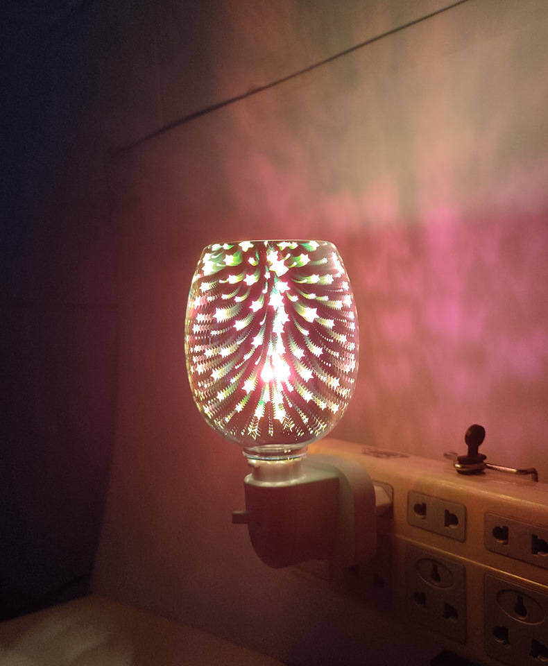 3D Glass aromatherapy wax melting lamp Night light, fresh air, home aromatherapy creative flameless electric wax melting device pic 2