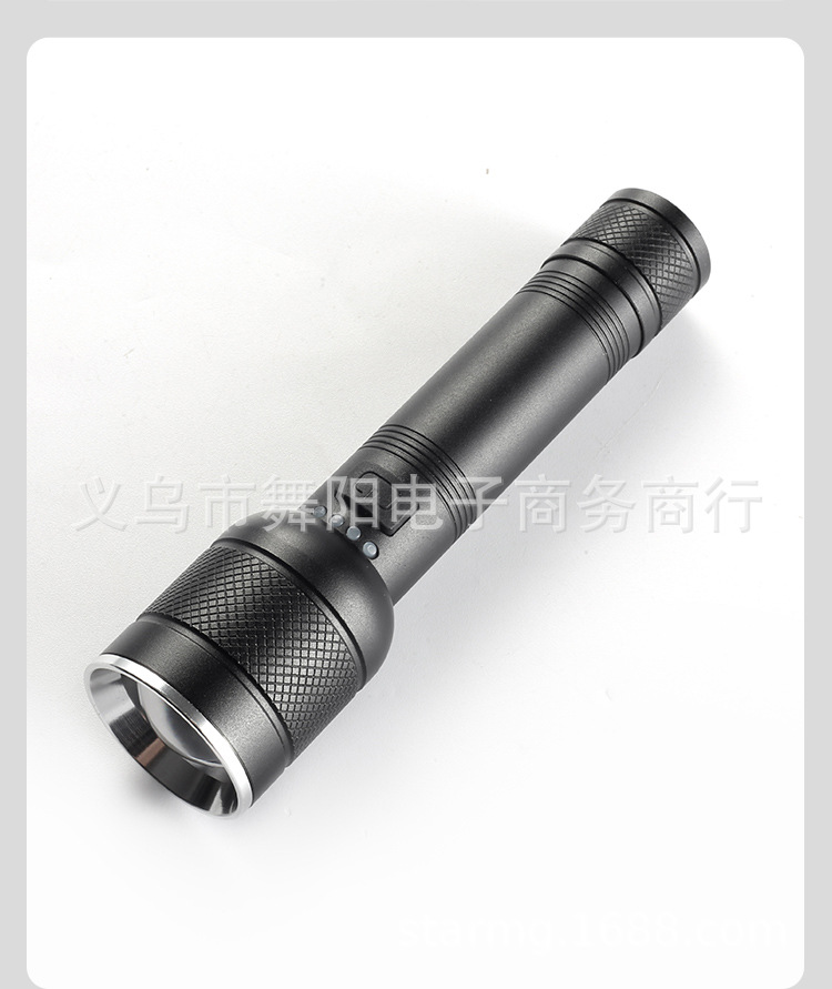 XHP50 Outdoor retractable zoom battery level display USB charging outdoor LED strong light high-power P50 flashlight pic 16