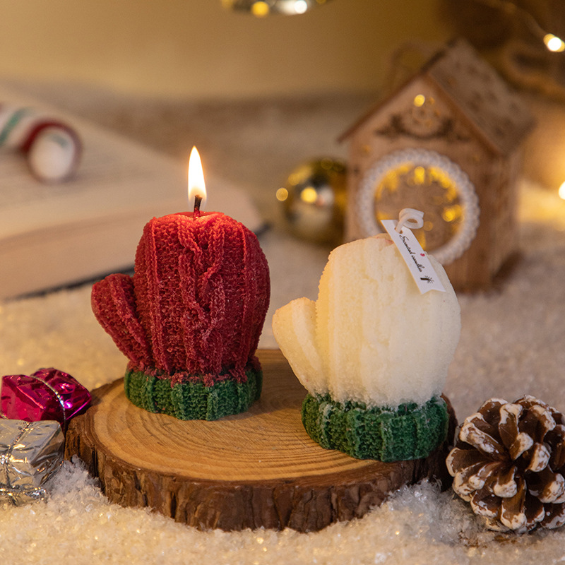 圣诞手套香薰蜡烛伴手礼ins创意家居摆饰套装拍摄道具节日礼品详情7