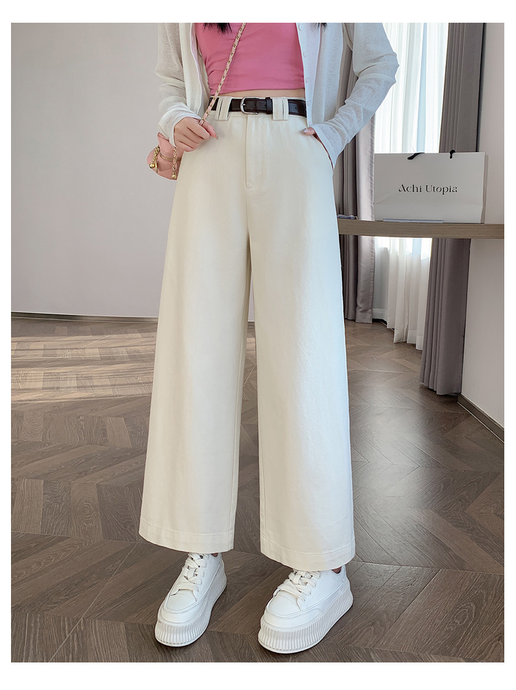 法式八分九分天丝棉阔腿牛仔裤女秋季新款小个子宽松显瘦直筒裤详情42