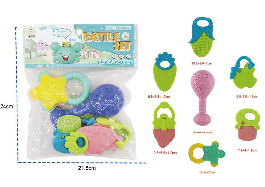 新生婴儿手摇铃玩具0-1岁宝宝益智早教抓握可咬牙胶 婴幼儿手摇铃详情2