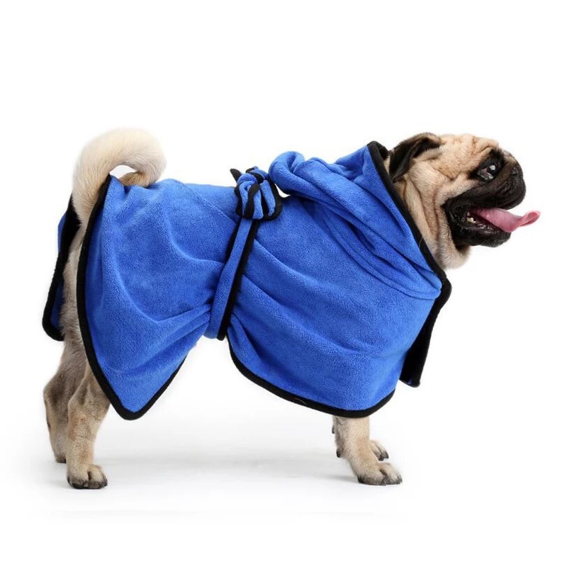 Pet bathrobes, highly absorbent dog towels, high-quality, soft and comfortable super fiber cat bath towels pic 5