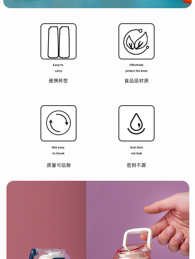道奇机器人瓦力休闲塑料杯Tritan个性潮流户外运动健身直饮水杯详情3