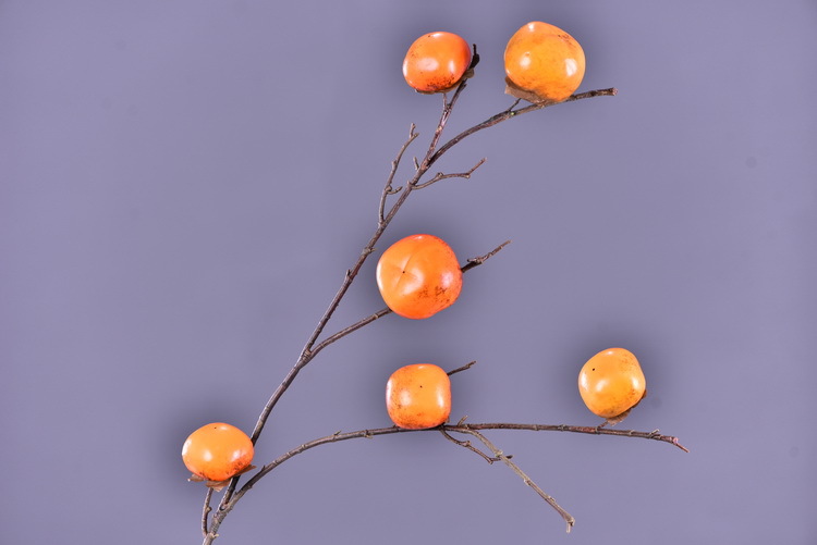 Wholesale of artificial persimmons, home living room model room soft decoration ornaments, money fruit, high-end artificial berries, decorative artificial flowers pic 4