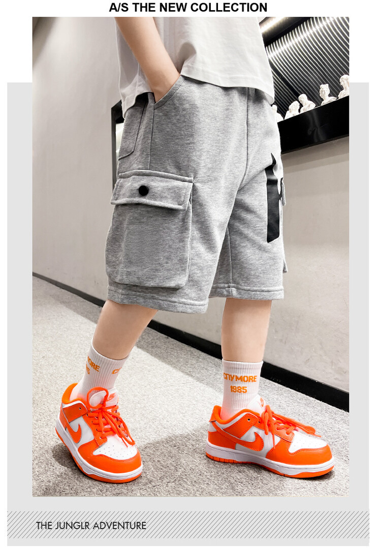 The 2022 new summer loose and stylish cotton capri shorts for boys are a trend of casual summer pants for middle-aged children pic 19