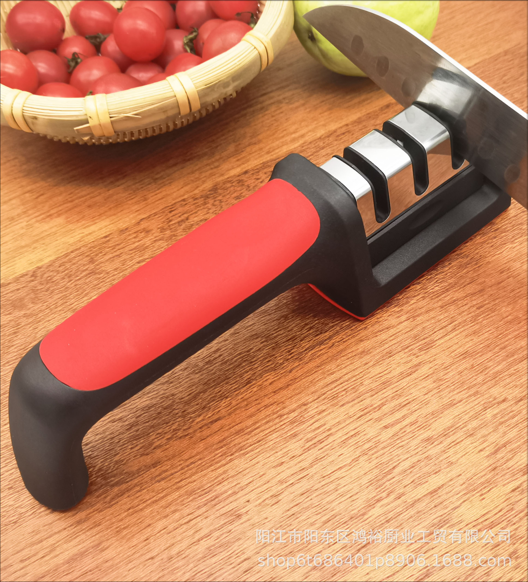 Manufacturer wholesale commercial knife sharpeners, street stall supply, three-section knife sharpeners, manual knife sharpening rods, manual pic 18