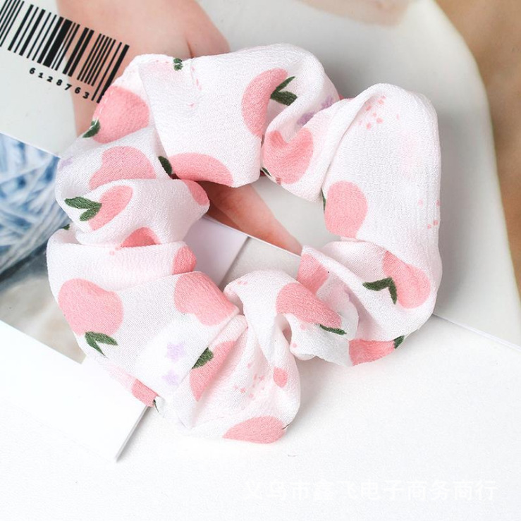 Fresh and clean mesh hair rope, large intestine flower wreath hair band, pig large intestine hair tie, high-elasticity hair accessory, wholesale and customized in South Korea pic 5