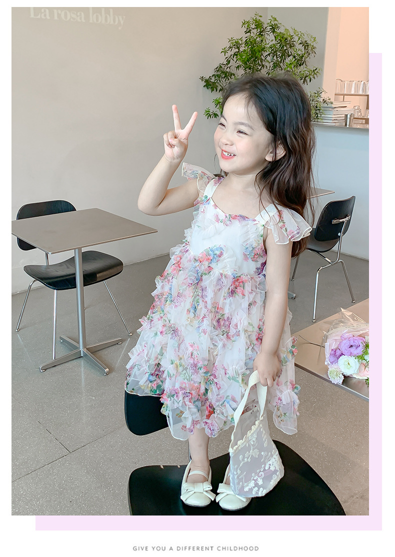 女童夏季公主裙2024新款洋气女宝宝夏装纱裙吊带裙子儿童装连衣裙详情14