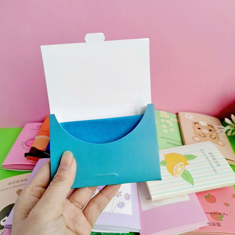 Wholesale facial oil-absorbing paper, blue film oil-absorbing and sweat-absorbing paper, summer portable and refreshing linen paper for cleaning, exclusively for export, exclusively for foreign trade, exclusively for foreign trade pic 5