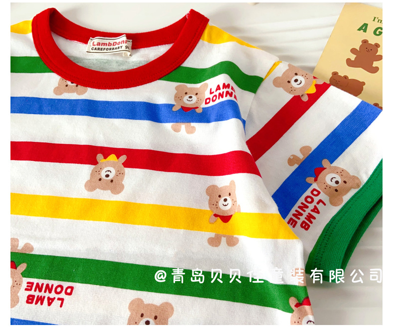 儿童短袖T恤日系Miki夏季薄款2025年女童短袖批发中小童外贸童装详情29