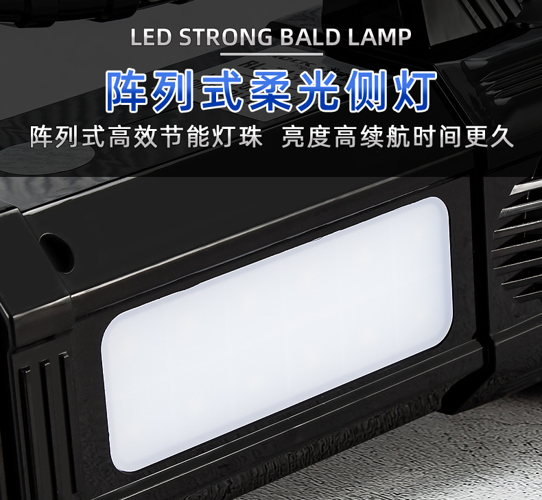 家用应急照明探照灯 强光远射LED手电筒  户外巡逻手提灯厂家批发详情10