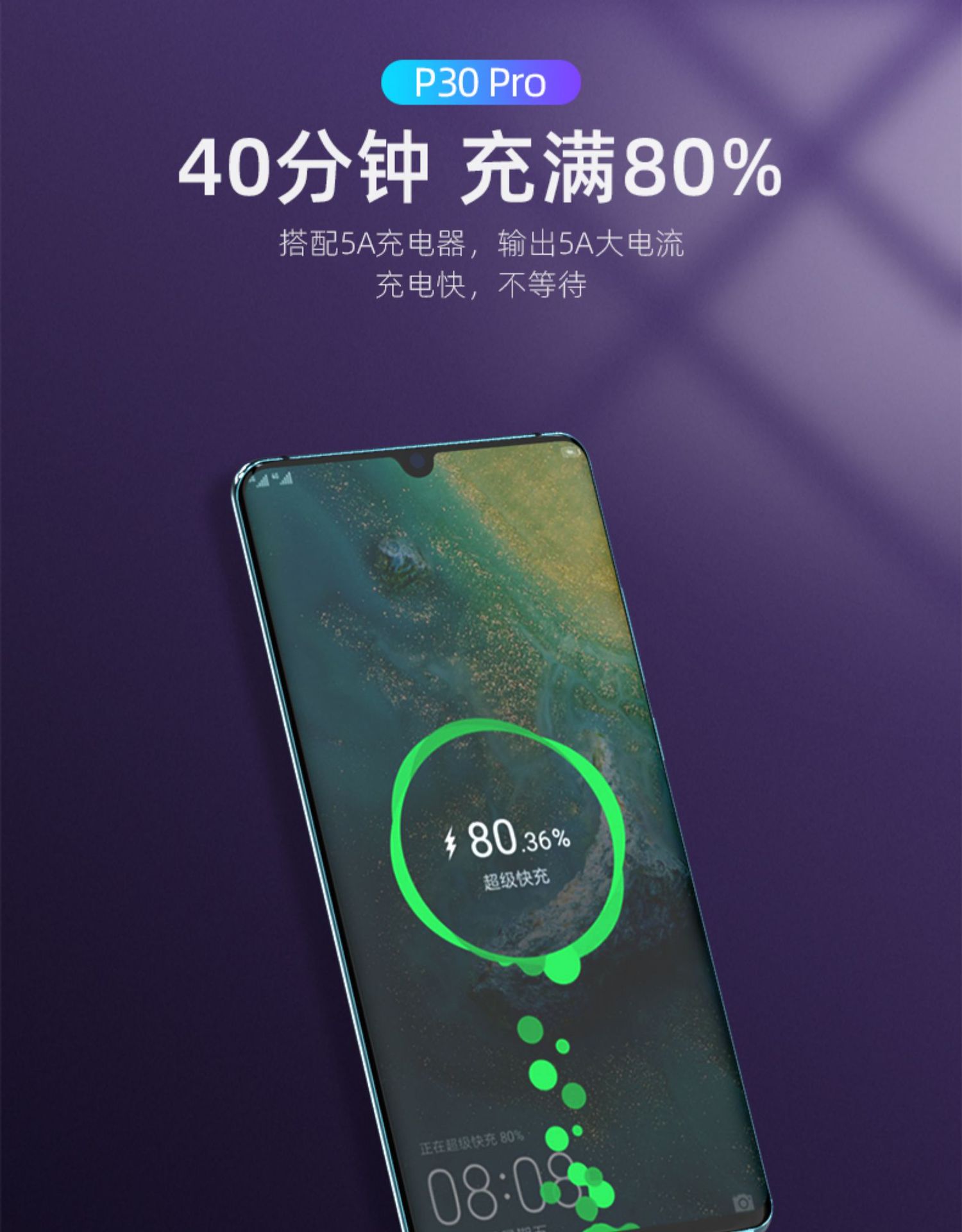适用于P30pro mate30快充数据线 Type-c数据线 5A超级快充线详情3