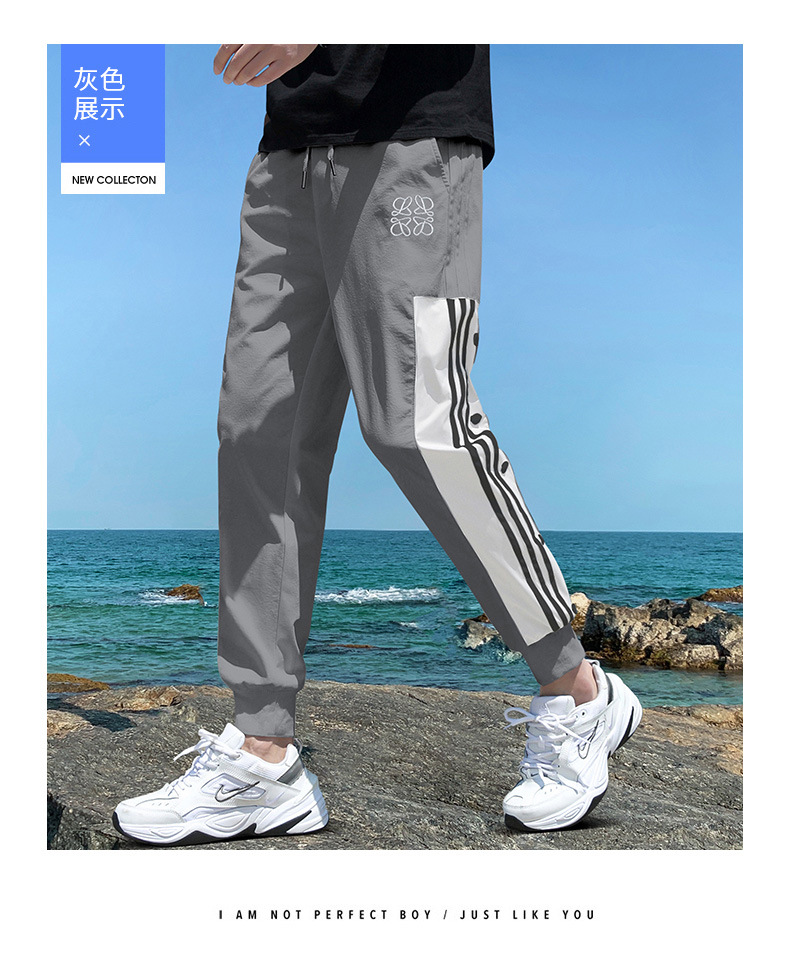2022新款秋季休闲裤子九分裤男士卫裤运动裤修身男裤子厂家批发详情27