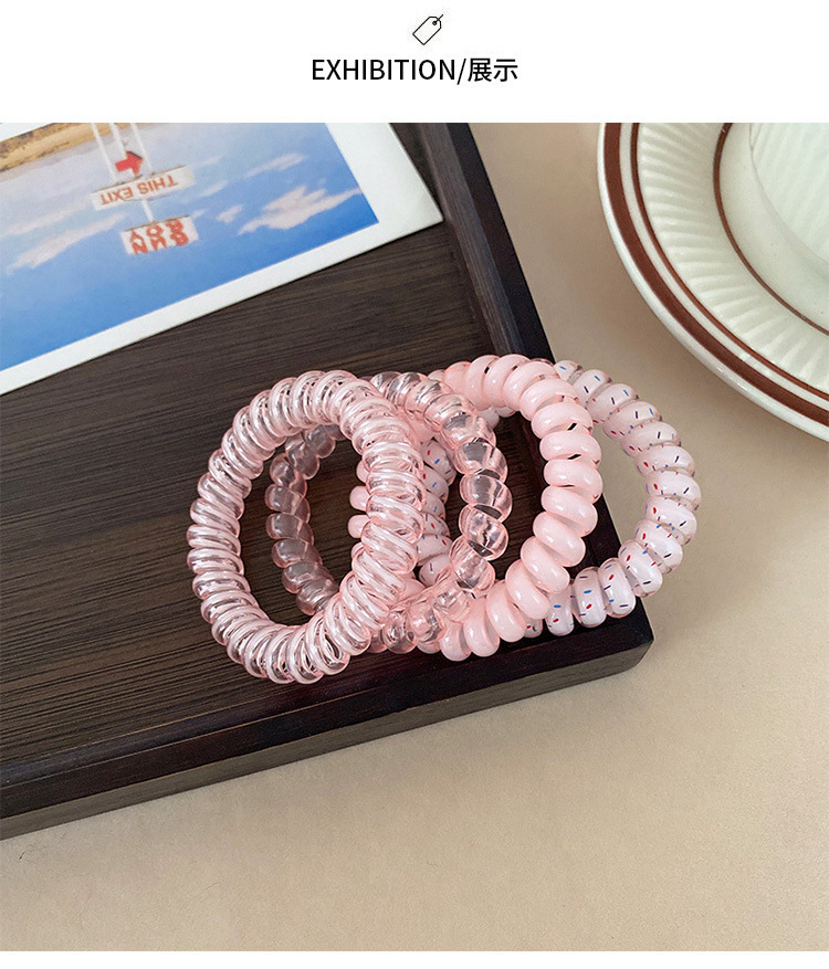 High-quality Korean-style grape coconut polka dot hair bands, fresh and versatile hair ties, hair lanyards, hair accessories, headwear, rubber bands and phone rings pic 4