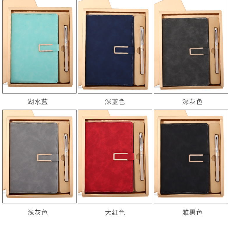 Customized b5 business wholesale notebook set, student planner soft leather gift, a5 notebook custom logo pic 22