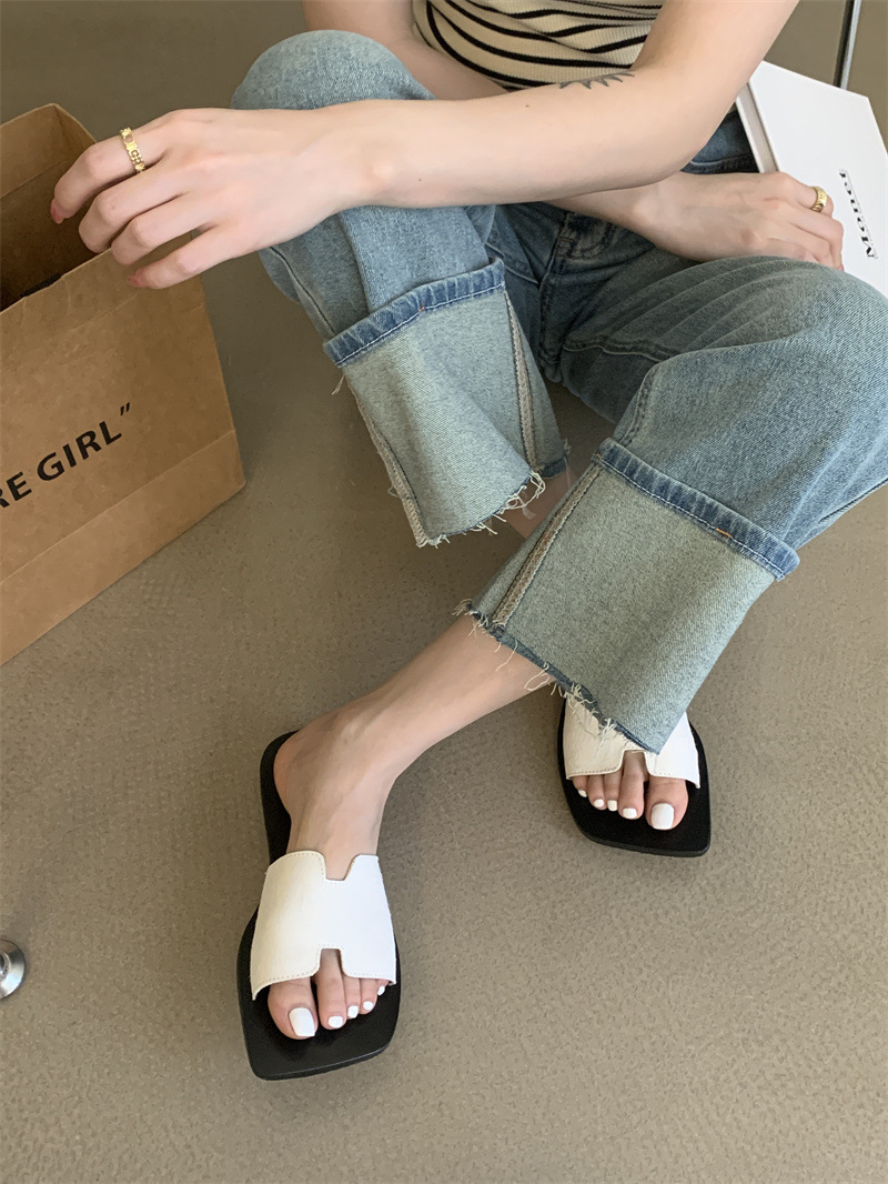 女士凉拖鞋外穿2024年夏季新款时尚百搭复古舒适平底防滑一字拖潮详情12