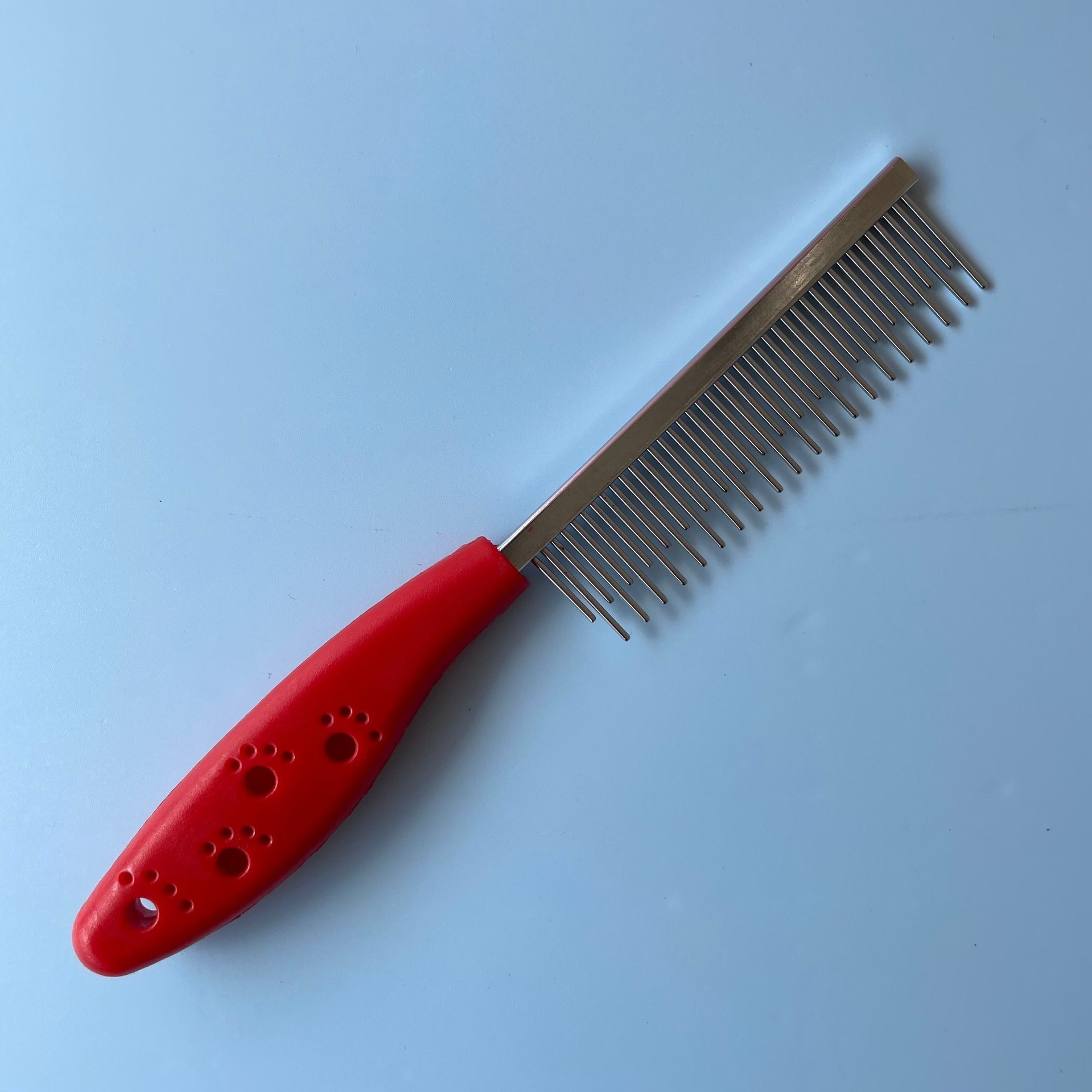 Cat needle comb, hair removal comb, long and short teeth single-row comb, stainless steel pet comb, dog grooming comb pic 7