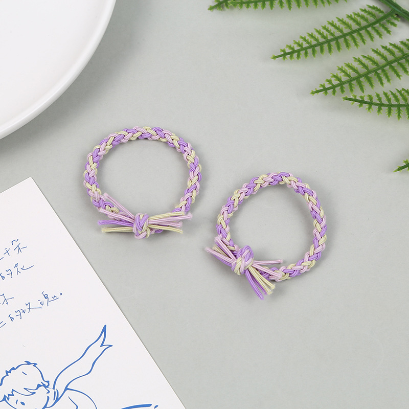 Korean hair tie for women, simple and fresh hair band, simple handcrafted braided leather band hair tie headwear, Korean version adult hair accessory pic 10