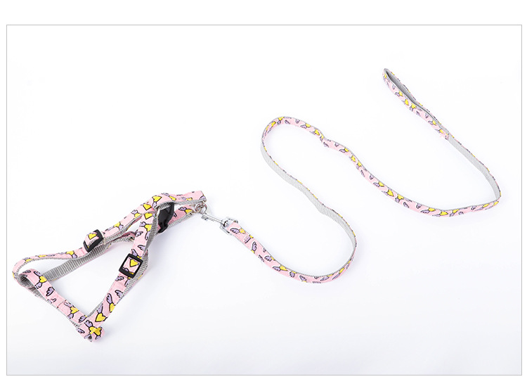 Pet supplies, pet supplies, dog leash, chest and back strap, heart print chest and back dog leash, dog leash, adjustable pet leash pic 8