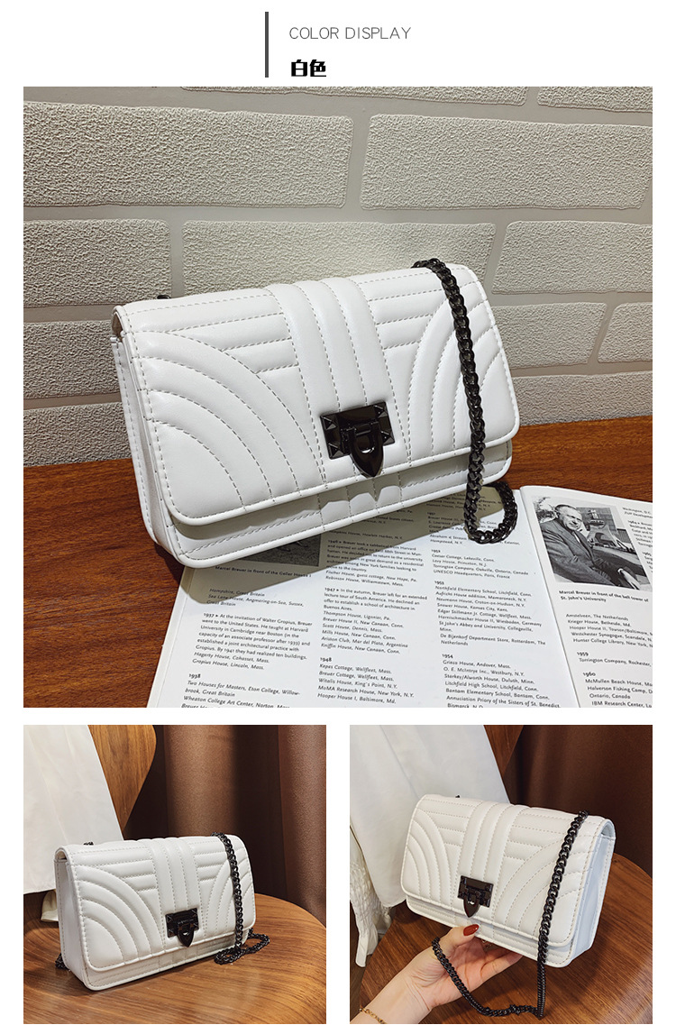 复古小方包2021年新款链条包极简风翻盖斜挎单肩小包包批发包包详情12