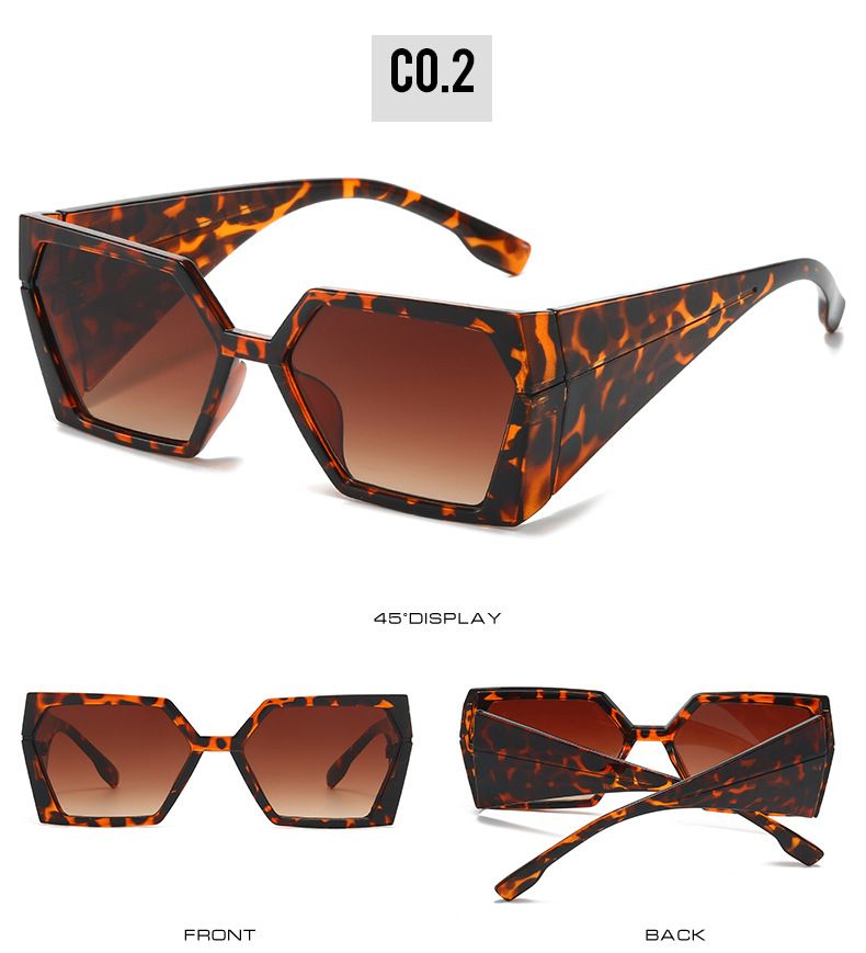 2024 Cross-border new square-framed sunglasses, European and American fashion and individuality, Instagram hip-hop rectangular fashion sunglasses for women pic 8