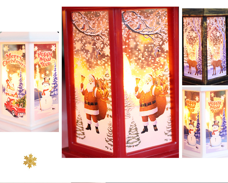 Christmas decoration simulation flame small oil lamp, hand-held wind lamp, creative Christmas gift, shopping mall window display table ornaments pic 9