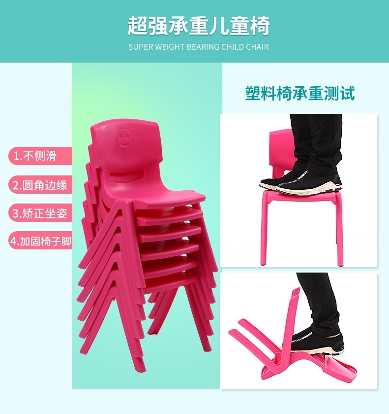 幼儿园椅子儿童桌椅套装塑料靠背椅子凳子宝宝靠背椅小靠椅详情5