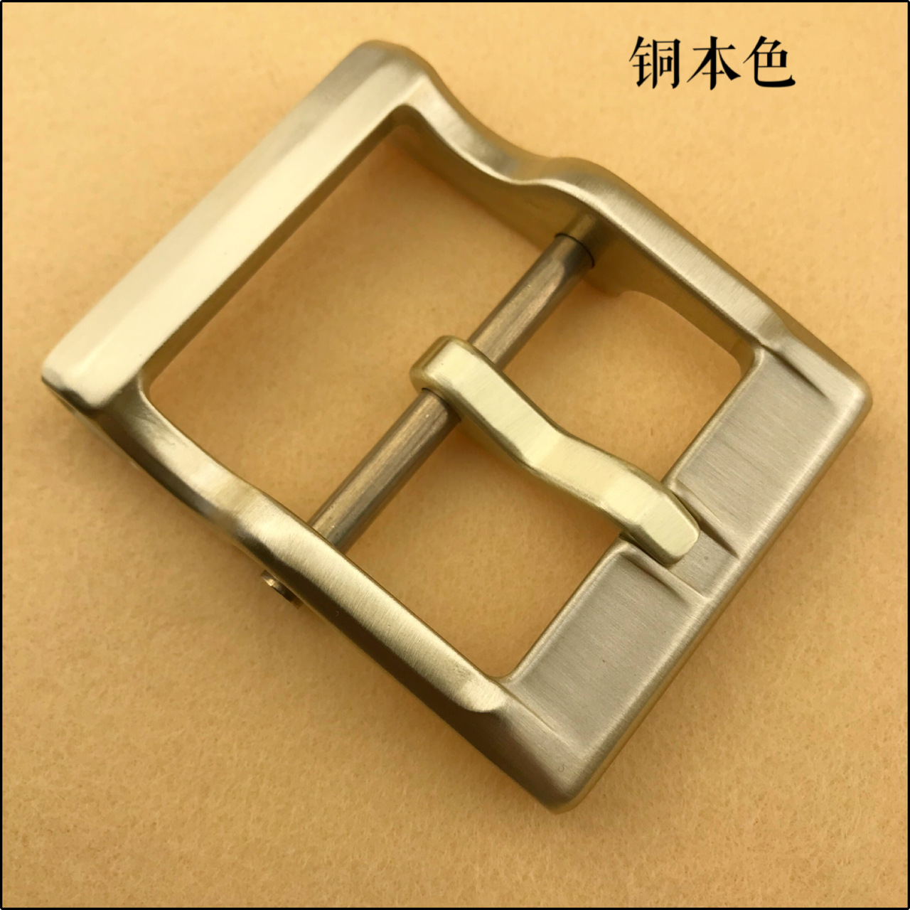 Solid pure copper detachable belt buckle, thick and practical, pure copper leather belt buckle, retro casual belt clip wholesale pic 3