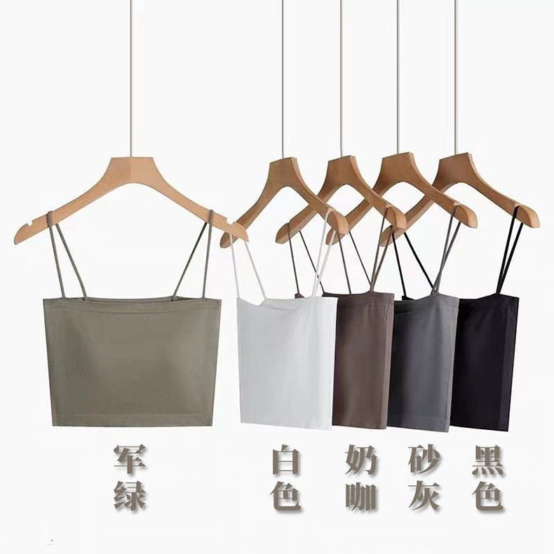 爆款1806吊带背心裹胸内衣女士打底抹胸透气美背无钢圈休闲长短款详情8