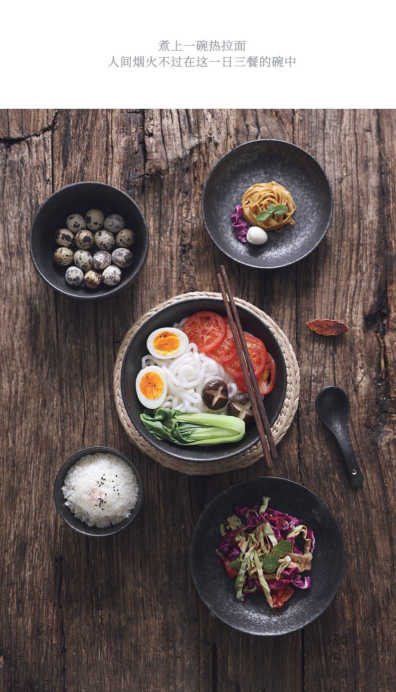 Wuyin Japanese-style tableware with glazing technique, ceramic tableware with high-temperature underglaze color, gift and home group-buying in stock pic 3