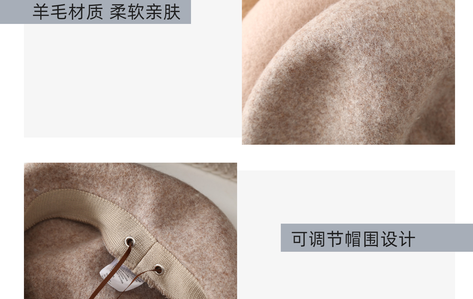 帽子女时尚秋冬羊毛贝雷帽韩国画家帽女生蓓蕾帽文艺百搭南瓜帽冬详情11