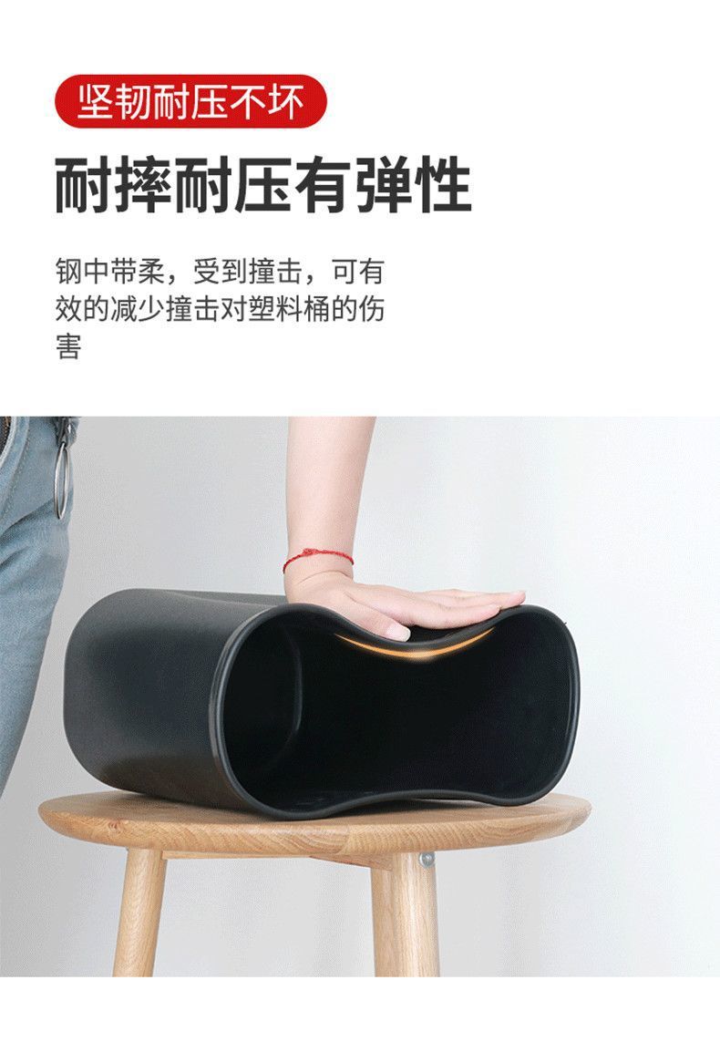 垃圾桶酒店客房家用马桶纸篓方形桶办公室耐用阻燃夹缝卫生间商用详情9
