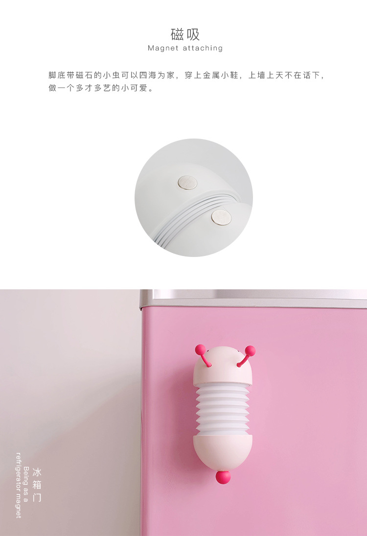Cute caterpillar night light led usb small night light, home bedside small night light, student dormitory wake-up light pic 5