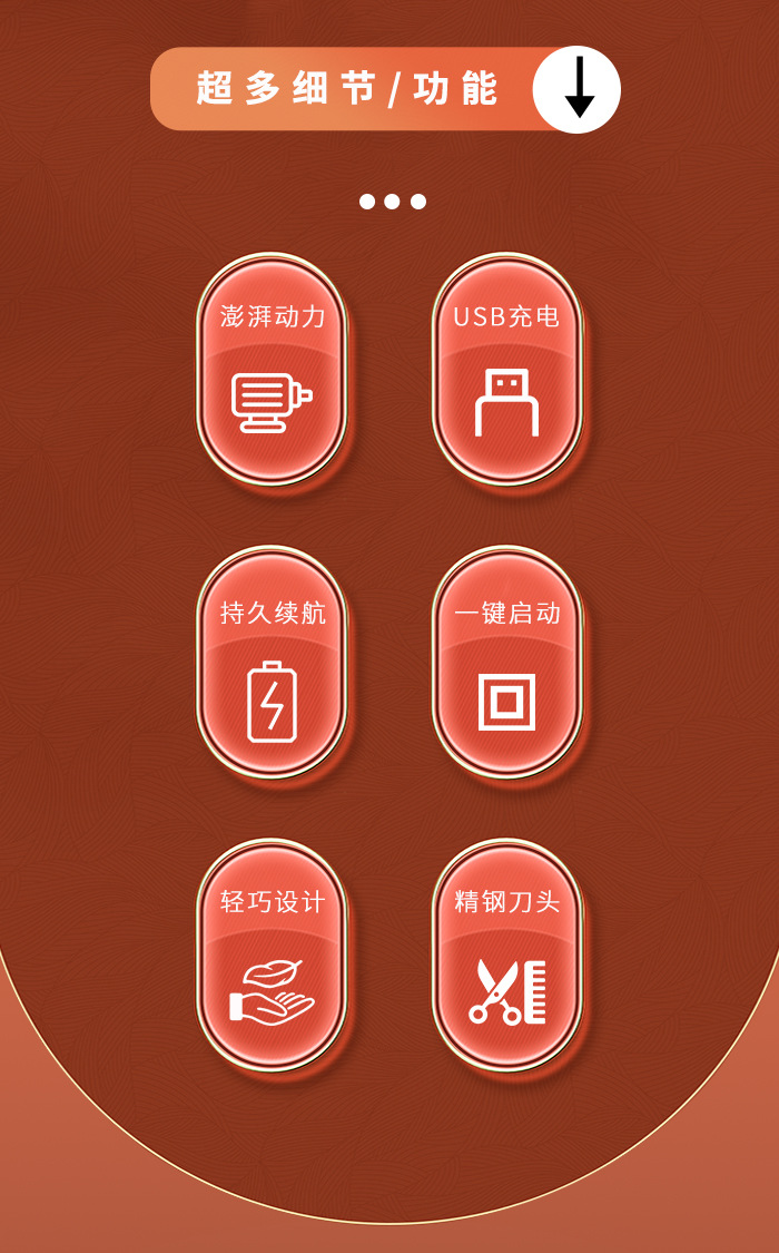 科美/KEMEI跨境大容量锂电池电推剪理发器液晶数显专业快充理发剪KM-2254详情2