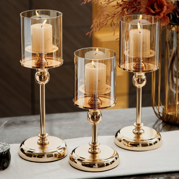 Nordic light luxury candlestick for foreign trade, retro and romantic atmosphere, candlelight dinner table, simple and modern decorative items pic 4