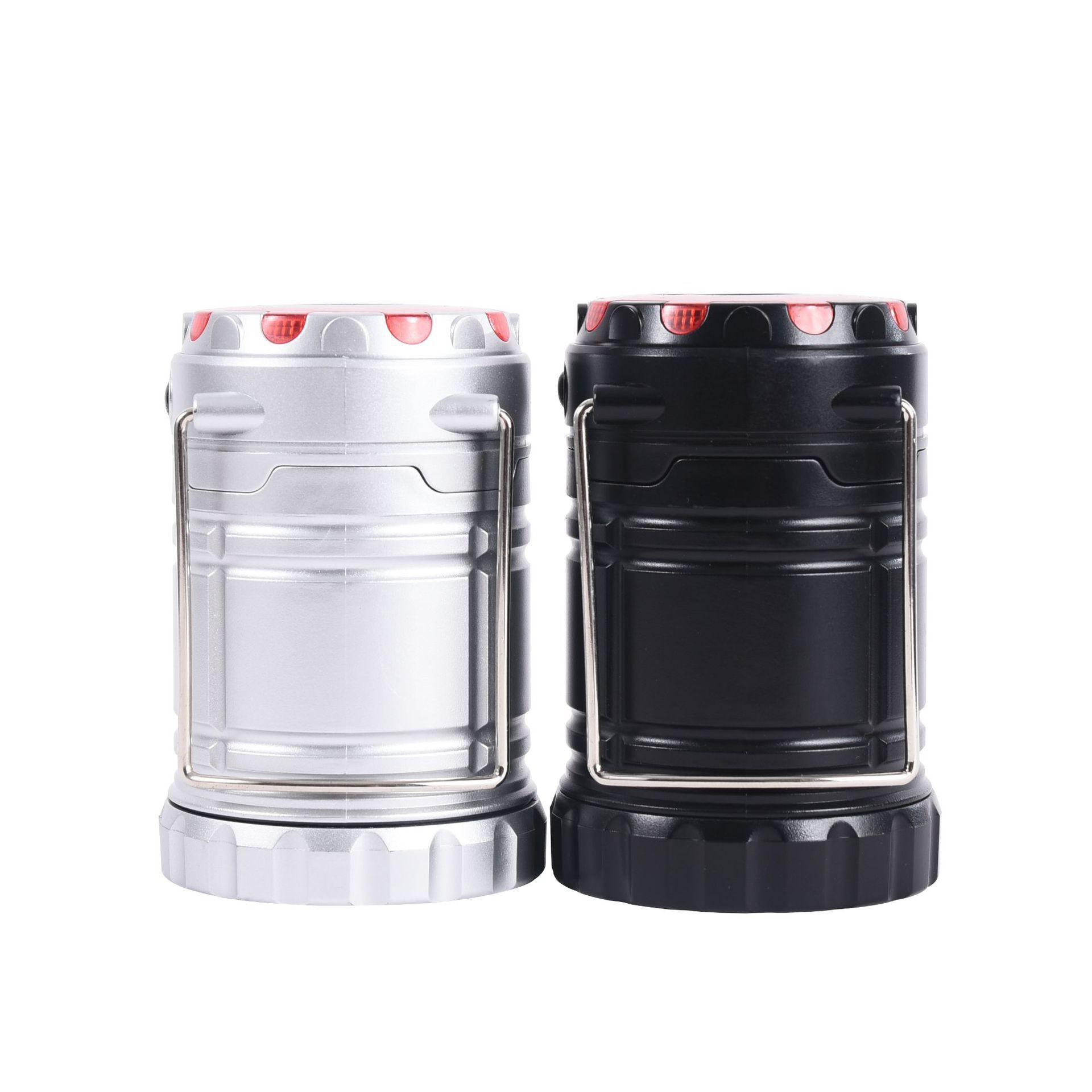 手提伸缩COB野营灯马灯 带警示红灯电池款 露营帐篷灯带磁铁挂钩详情2