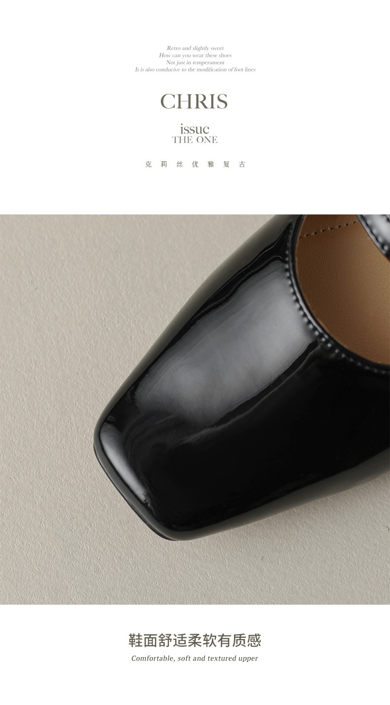 New Spring and summer one-strap flat shoes, simple golden sheepskin, shallow-mouthed, chanel-style, for ladies with square toe single shoes pic 23