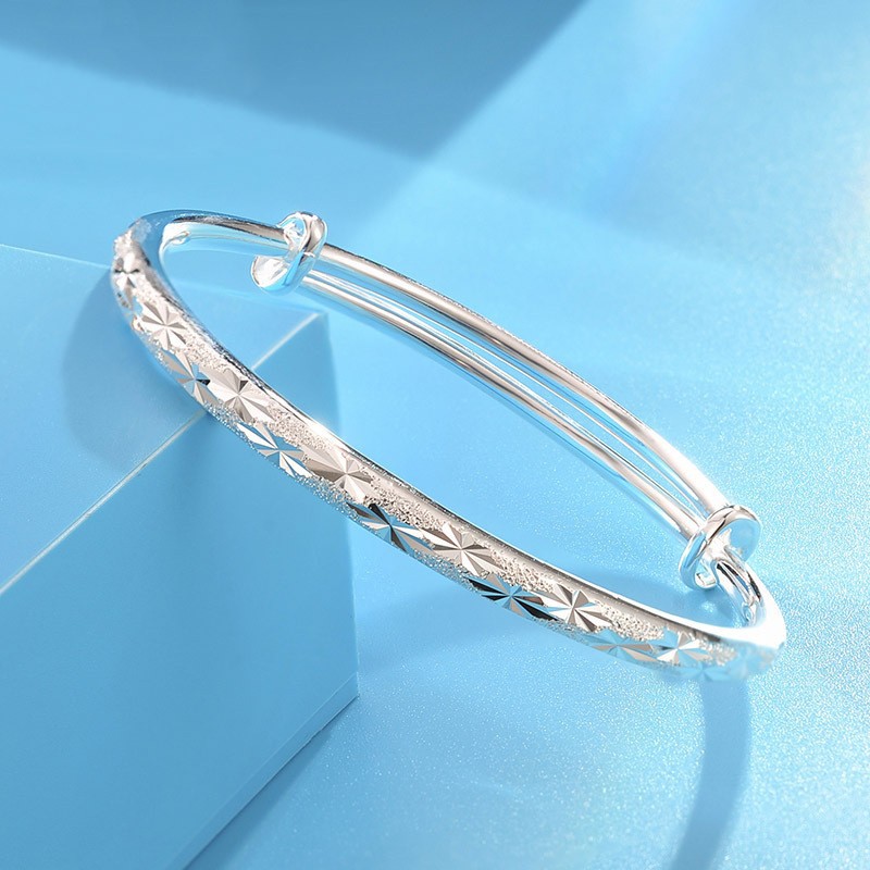 Circular meteor shower silver-plated bracelet, a simple and youthful silver jewelry bracelet with an ins design sense for women, as a gift for your girlfriend pic 16